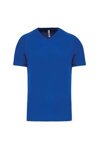 PROACT PA476 - Herren Kurzarm-Sportshirt mit V-Ausschnitt Sporty Royal Blue