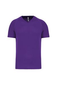 PROACT PA476 - Herren Kurzarm-Sportshirt mit V-Ausschnitt Violett