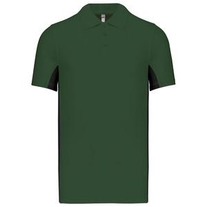 Kariban K232 - FLAG,  Zweifarbiges Poloshirt Forest Green/ Black