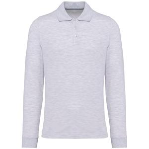 Kariban K243 - Herren Langarm Pique Poloshirt Ash Heather