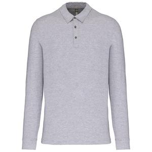 Kariban K264 - Langarm-Polohemd für Herren aus Jersey Oxford Grey