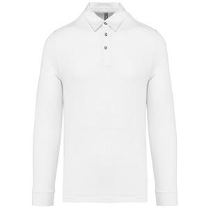 Kariban K264 - Langarm-Polohemd für Herren aus Jersey Weiß