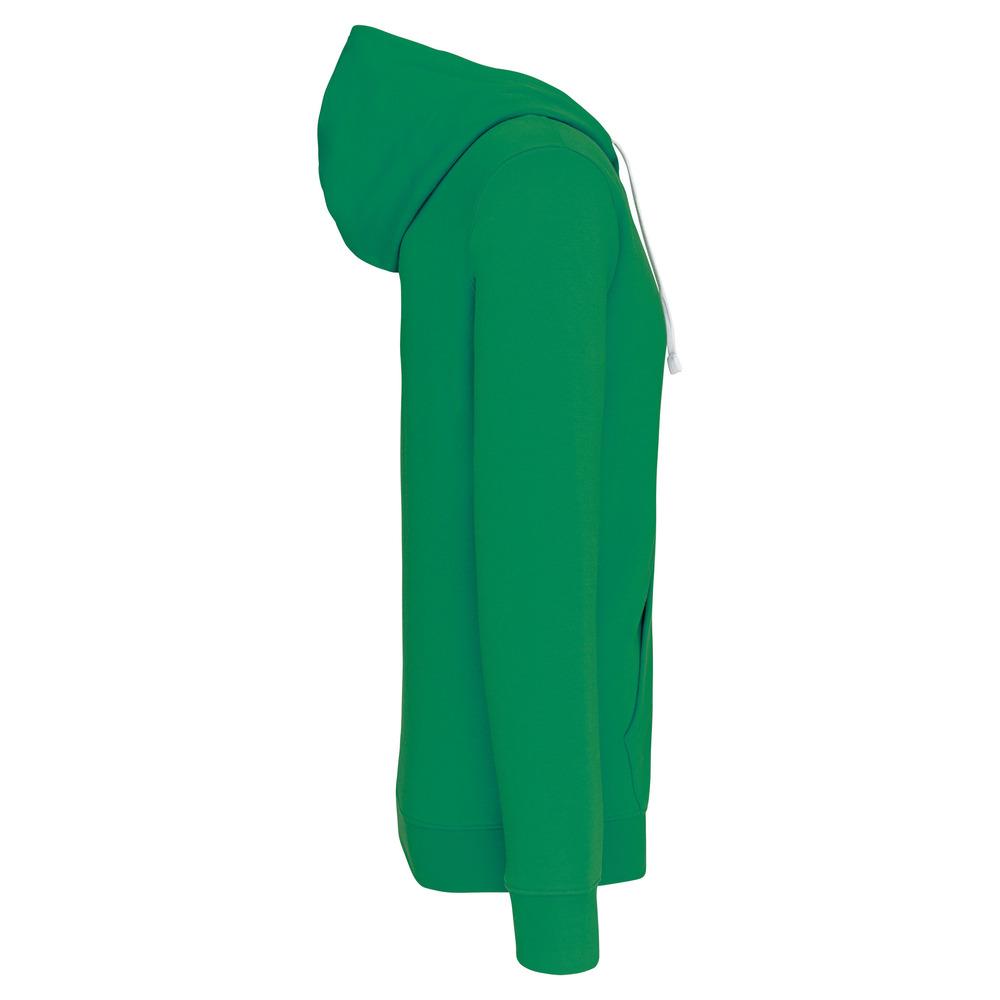 Kariban K466 - Sweatshirt mit Reißverschluss und Kapuze in Kontrastfarbe