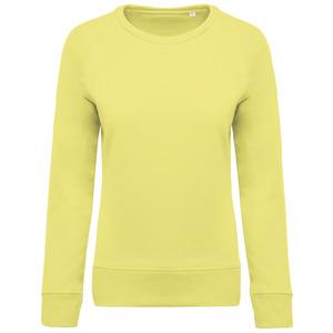 Kariban K481 - Damen Sweatshirt BIO-BAUMWOLLE Rundhalsausschnitt Raglanärmel Lemon Yellow