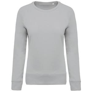 Kariban K481 - Damen Sweatshirt BIO-BAUMWOLLE Rundhalsausschnitt Raglanärmel Snow Grey