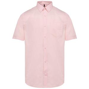 Kariban K535 - Pflegeleicht Herren Kurzarm Oxford Hemd Oxford Pale Pink