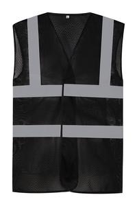 Yoko YHVW120 - Hi-Vis recycled Open Mesh Waistcoat