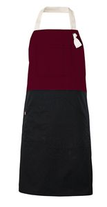 Velilla 404210B - TWO-TONE BIB APRON Kastanienbraun