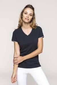 Kariban K394 - Ladies’ piqué knit V-neck T-shirt