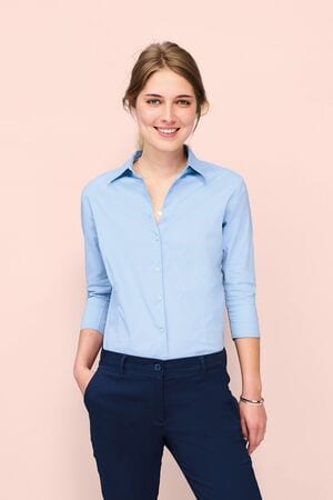 SOLS 17010C - Damen Stretch Bluse 3/4 Arm Effect