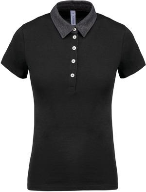 Kariban K261 - Zweifarbiges Jersey-Polohemd für Damen