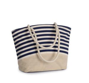 Kimood KI0283 - Jute-Shoppingtasche im marinen Stil